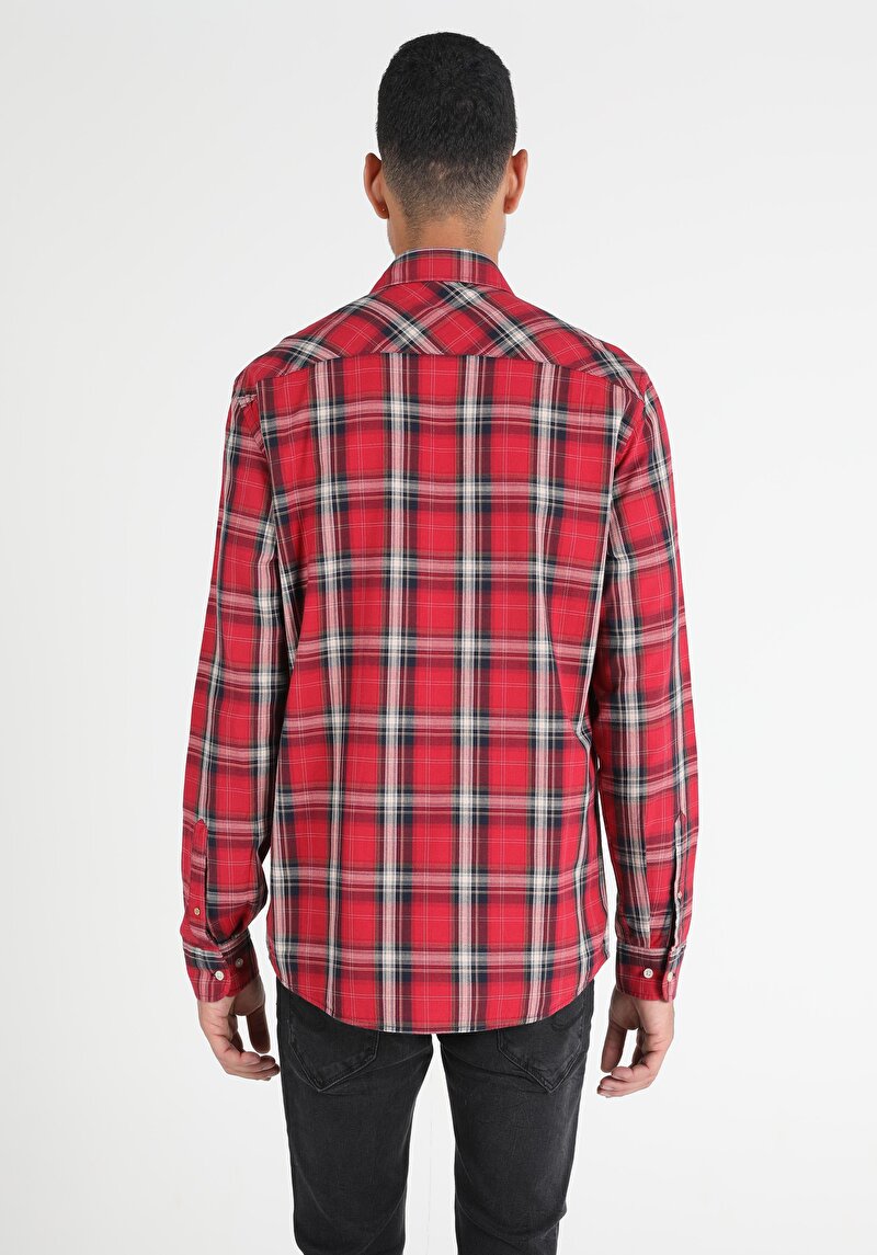 Показати інформацію про Сорочка З Довгим Рукавом Чоловіча Червона  Cl1050020