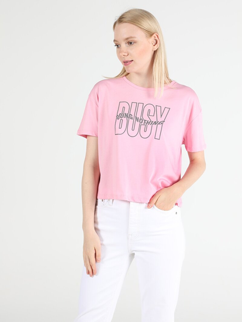 Показати інформацію про Футболка Жіноча Рожева Класичного Крою Cl1051378