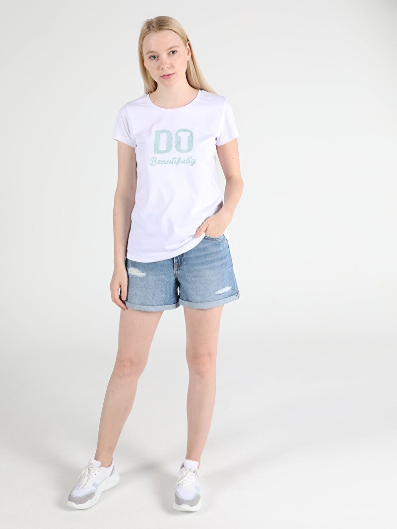 Показати інформацію про Футболка Жіноча Біла Класичного Крою Cl1051337