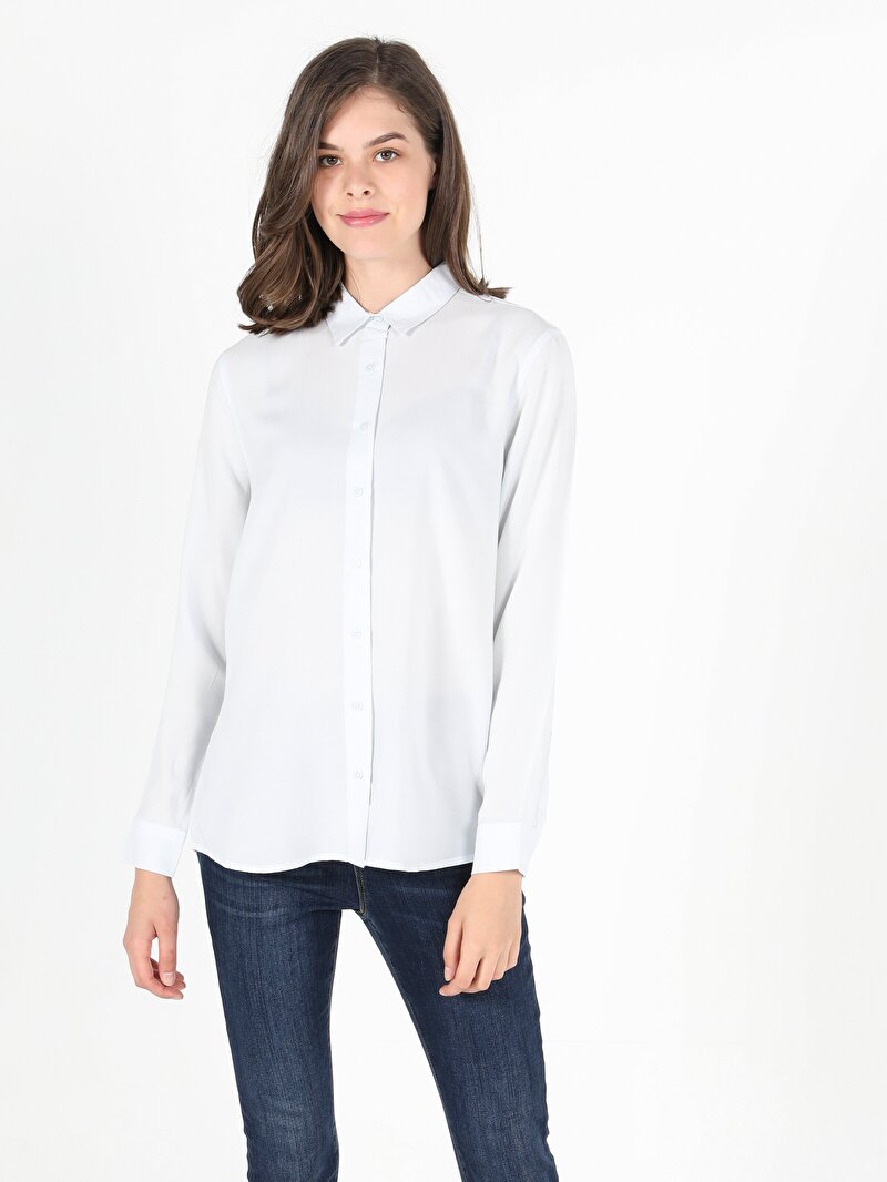 Зображення Сорочка З Довгим Рукавом Жіноча Блакитна  Cl1050927