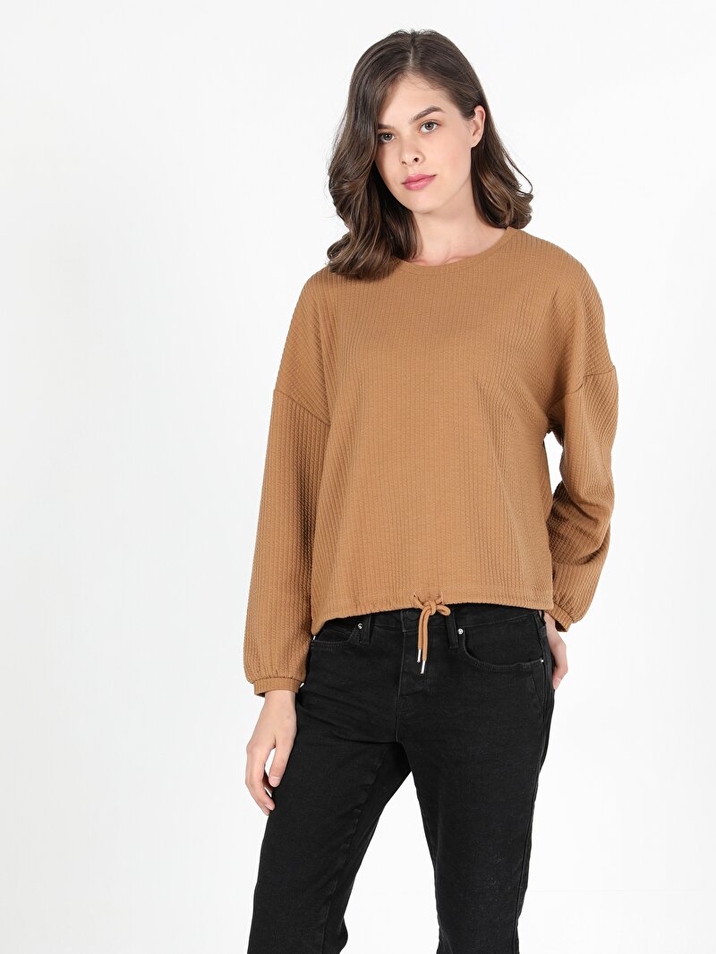 Зображення Футболка З Довгим Рукавом Жіноча Коричнева Cl1050509