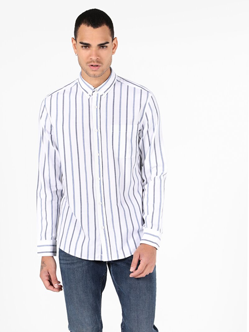 Зображення Сорочка З Довгим Рукавом Чоловіча Біла  Cl1049890