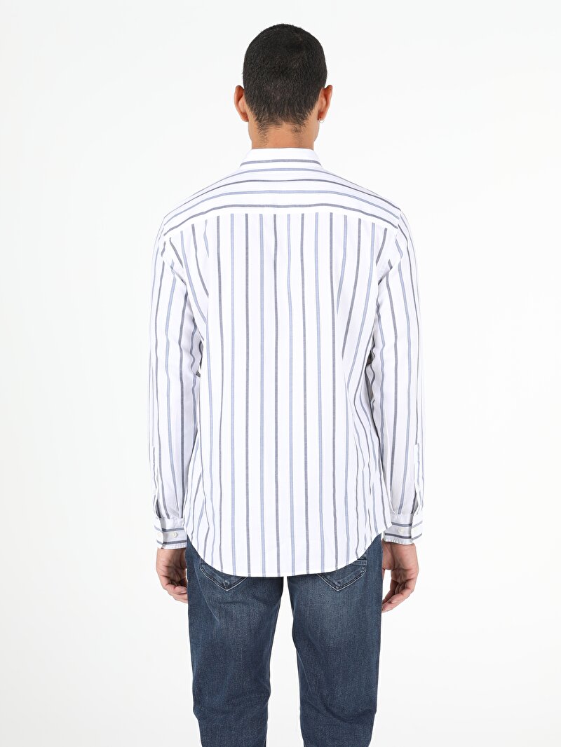 Показати інформацію про Сорочка З Довгим Рукавом Чоловіча Біла  Cl1049890