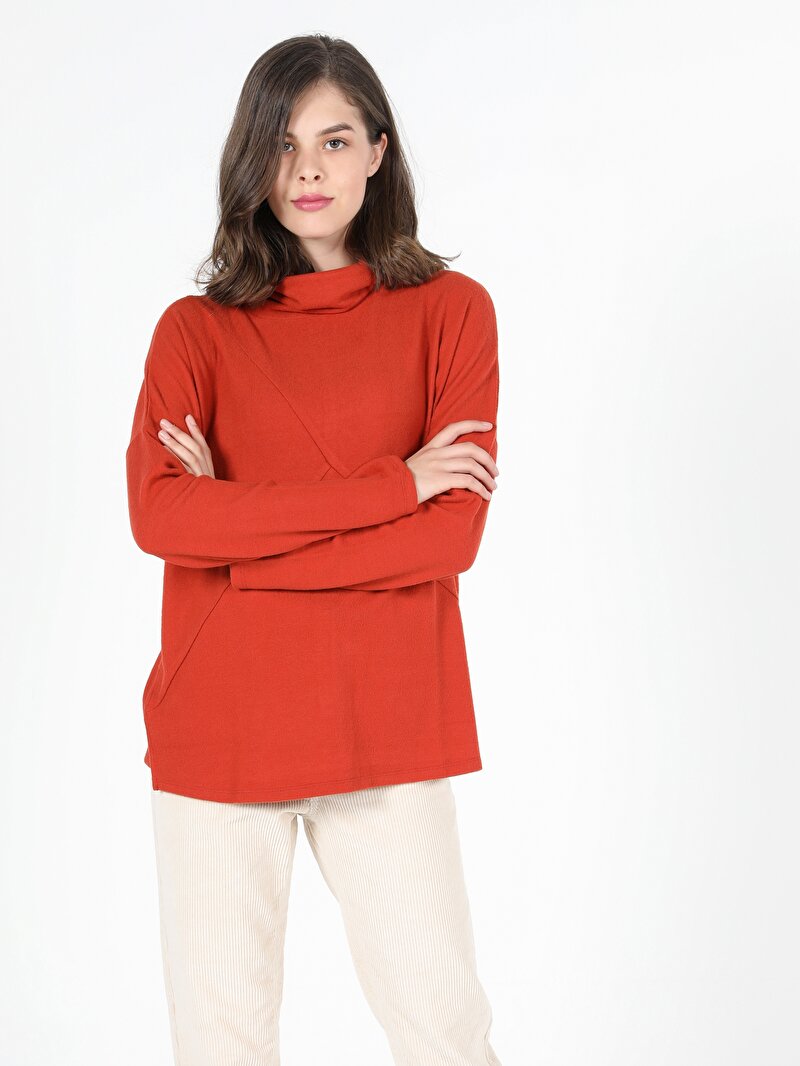 Зображення Футболка З Довгим Рукавом Жіноча Помаранчева  Cl1051465