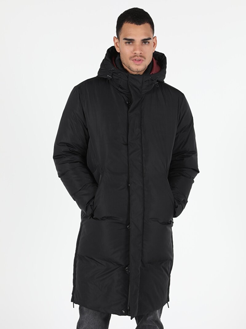 Показати інформацію про Пальто Чоловіче Чорне Класичного Крою Cl1051117