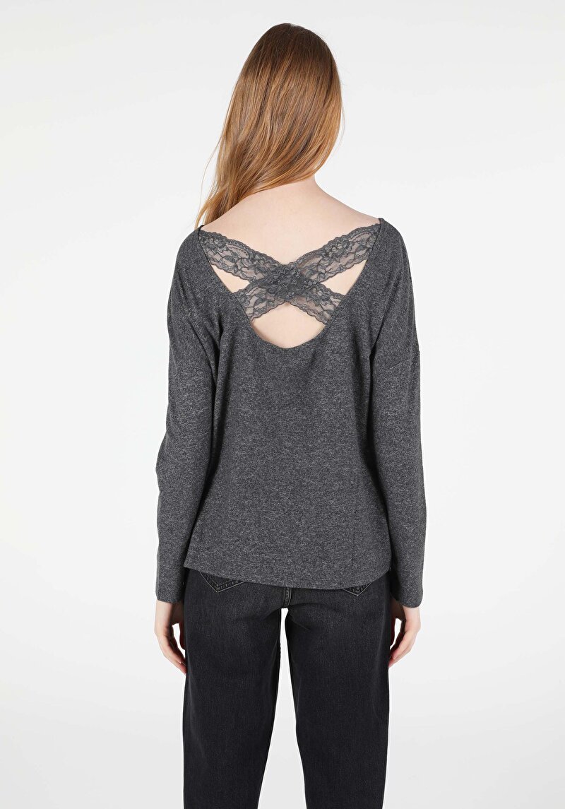 Показати інформацію про Футболка З Довгим Рукавом Жіноча Сіра  Cl1050526