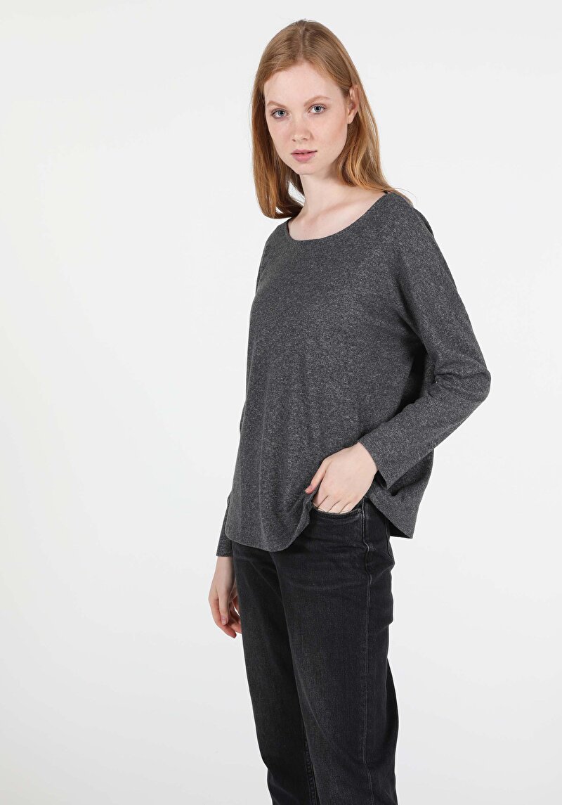 Показати інформацію про Футболка З Довгим Рукавом Жіноча Сіра  Cl1050526