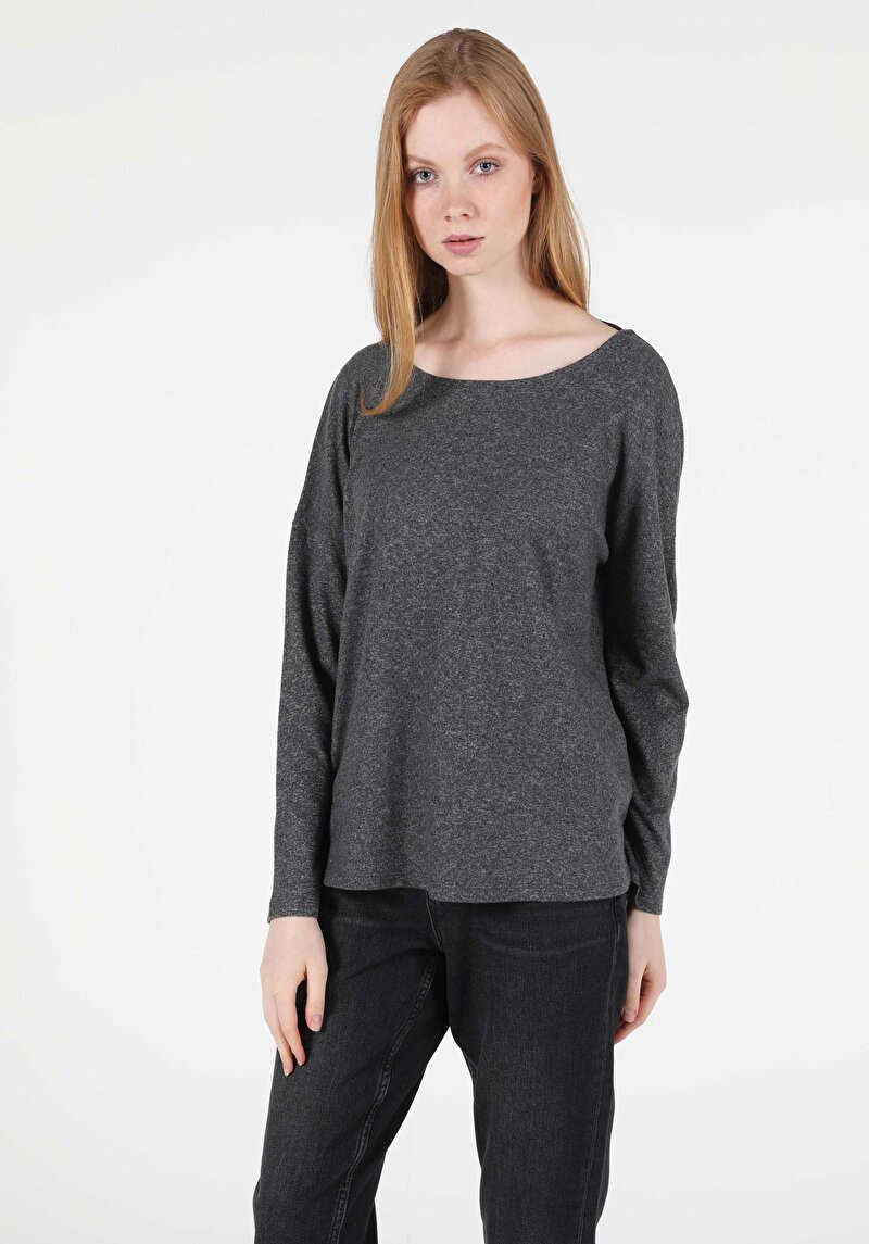 Показати інформацію про Футболка З Довгим Рукавом Жіноча Сіра  Cl1050526