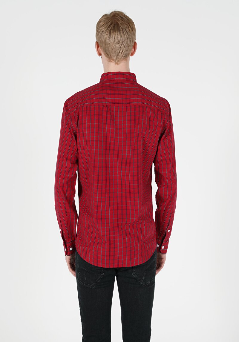 Показати інформацію про Сорочка З Довгим Рукавом Чоловіча Червона  Cl1052199