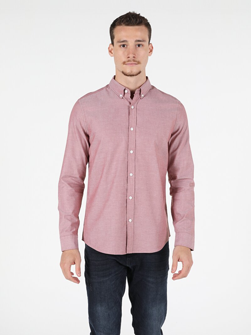 Показати інформацію про Сорочка З Довгим Рукавом Чоловіча Помаранчева  Cl1048576