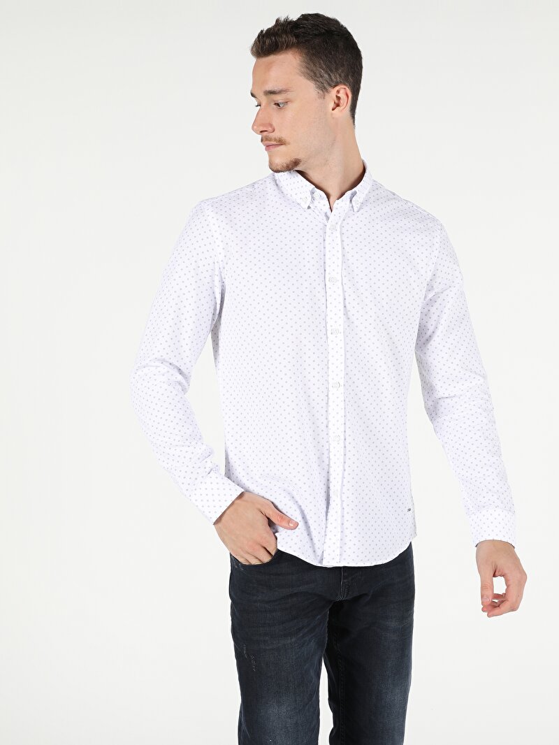 Зображення Сорочка З Довгим Рукавом Чоловіча Біла  Cl1051370
