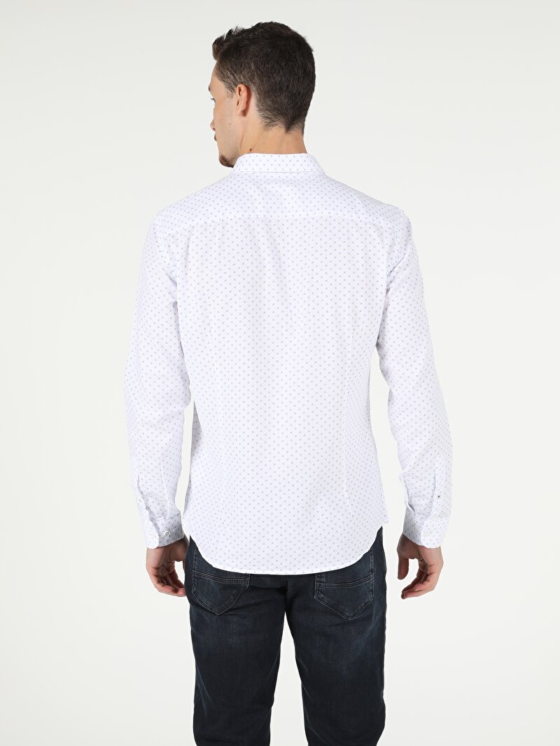 Показати інформацію про Сорочка З Довгим Рукавом Чоловіча Біла  Cl1051370