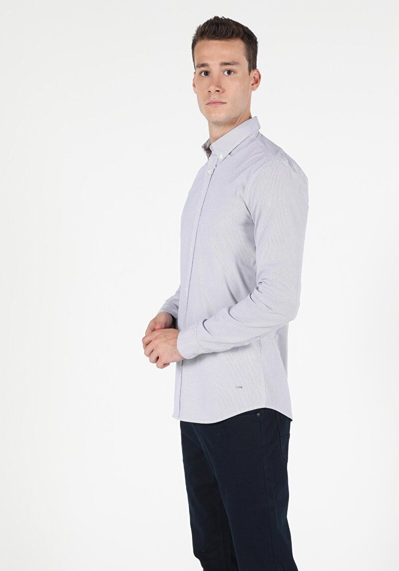 Показати інформацію про Сорочка З Довгим Рукавом Чоловіча Біла  Cl1050117