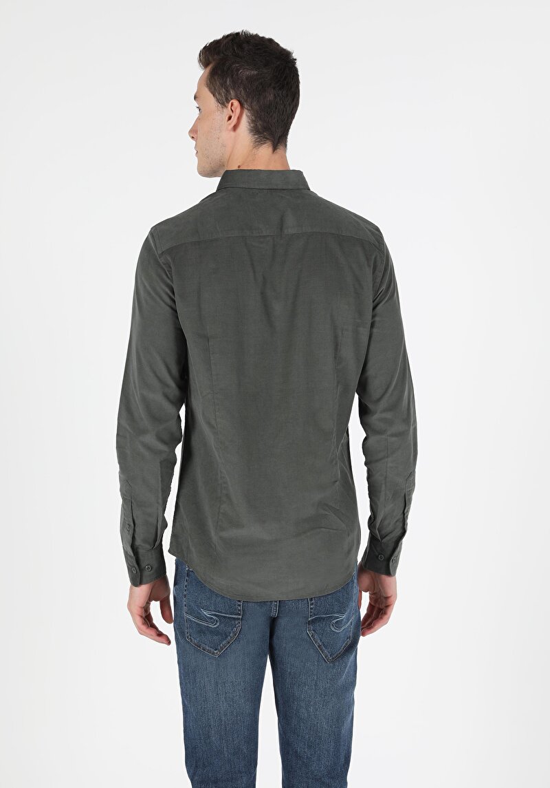 Показати інформацію про Сорочка З Довгим Рукавом Чоловіча Зелена  Cl1050116