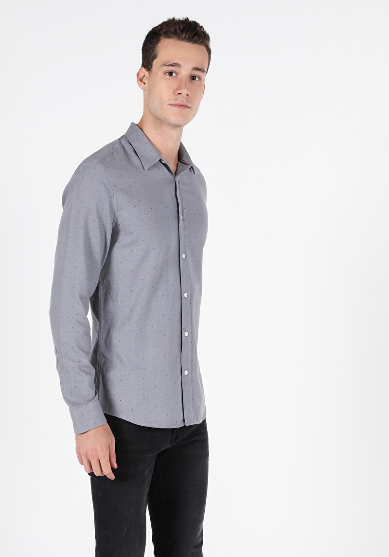 Зображення Сорочка З Довгим Рукавом Чоловіча Сіра Cl1051397