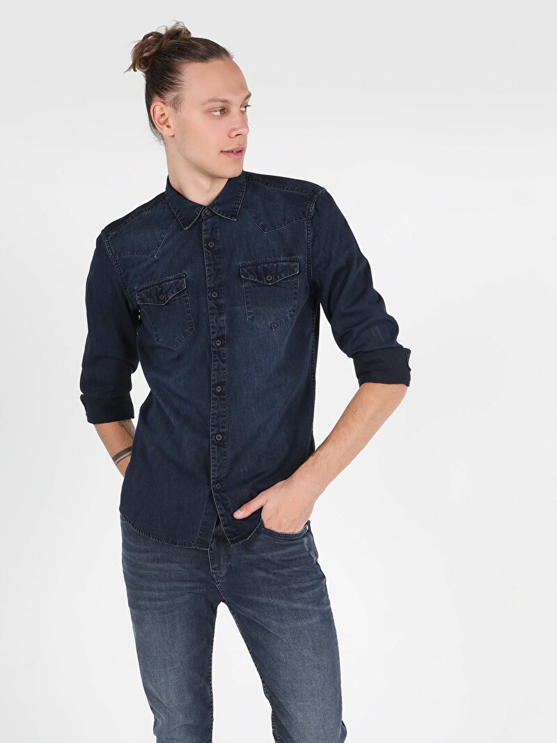 Показати інформацію про 023 Josh Сорочка З Довгим Рукавом Чоловіча Вузького Крою Cl1051452