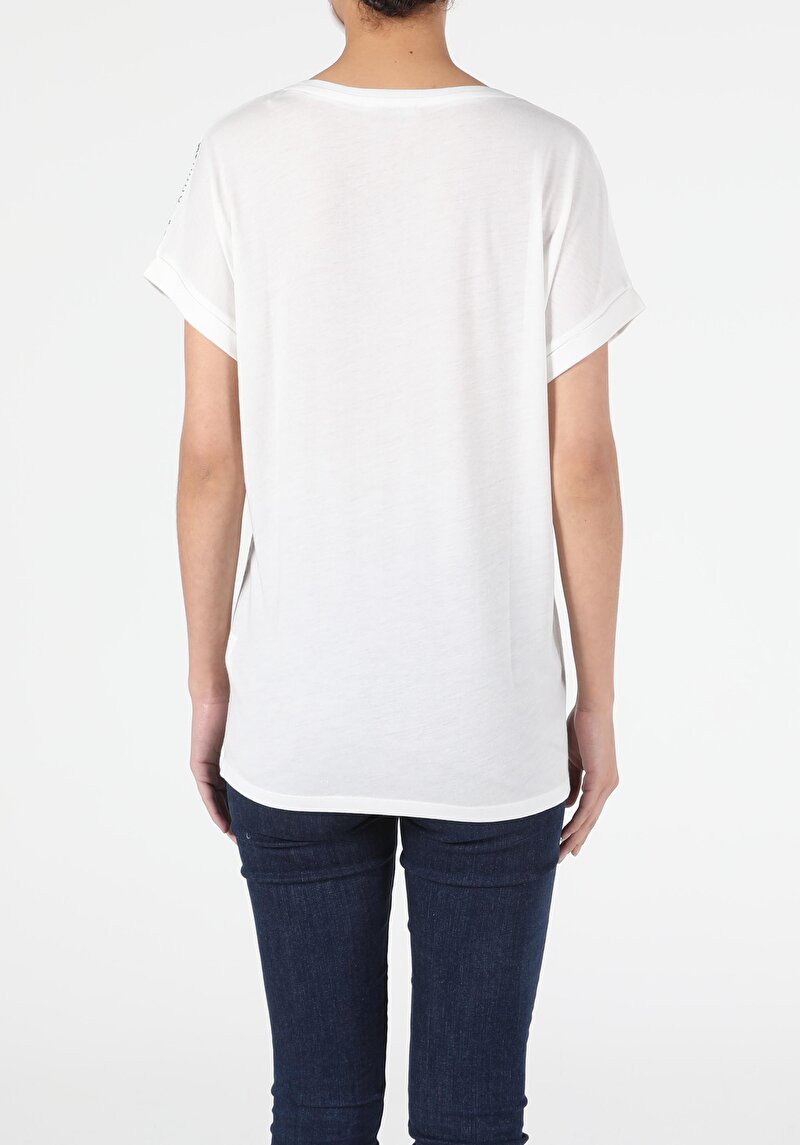 Показати інформацію про Футболка З Коротким Рукавом Жіноча Біла  Cl1053533