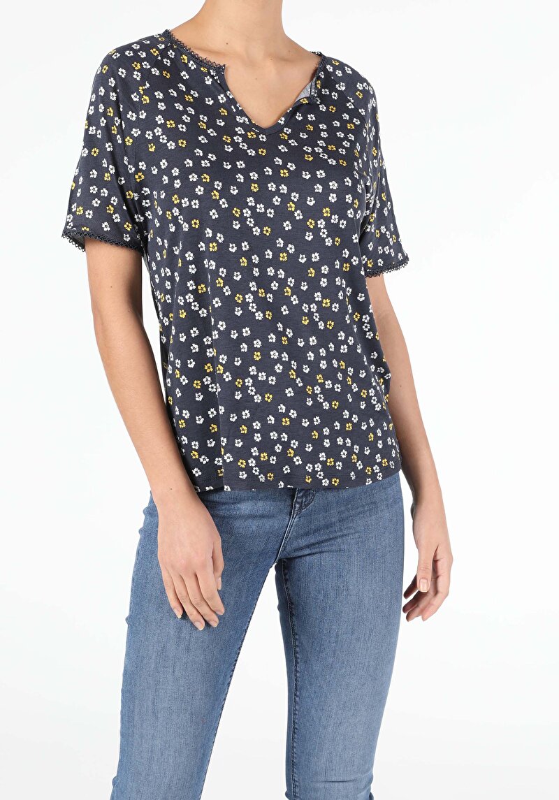 Зображення Футболка З Коротким Рукавом Жіноча Синя Cl1049135