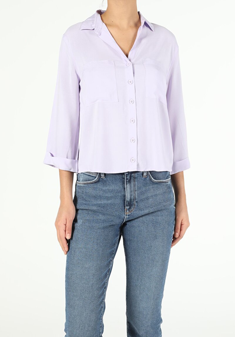 Показати інформацію про Сорочка З Довгим Рукавом Жіноча Фіолетова  Cl1053050