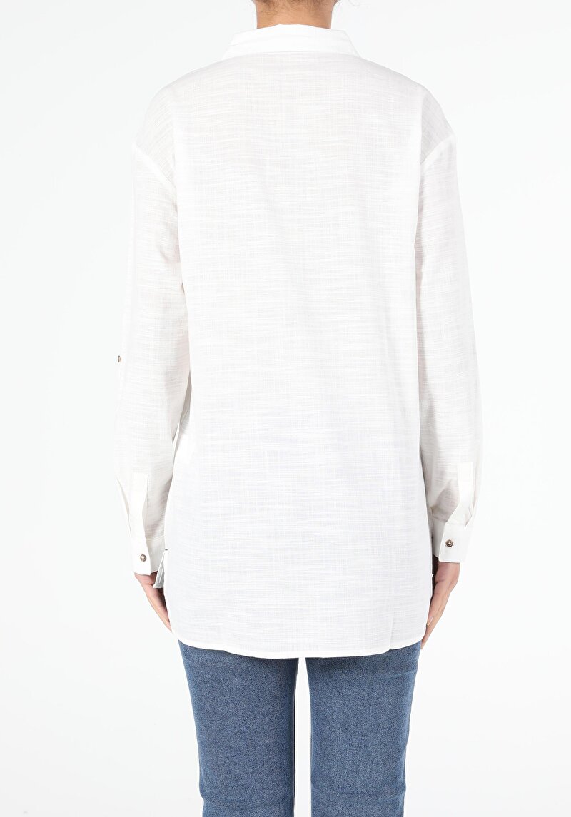 Зображення Сорочка З Довгим Рукавом Жіноча Біла  Cl1052371