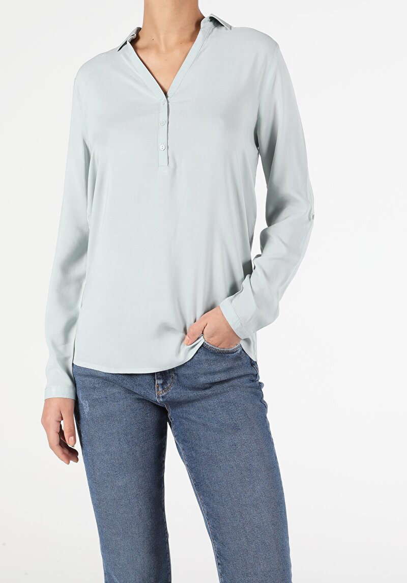 Зображення Сорочка З Довгим Рукавом Жіноча Зелена Cl1047876