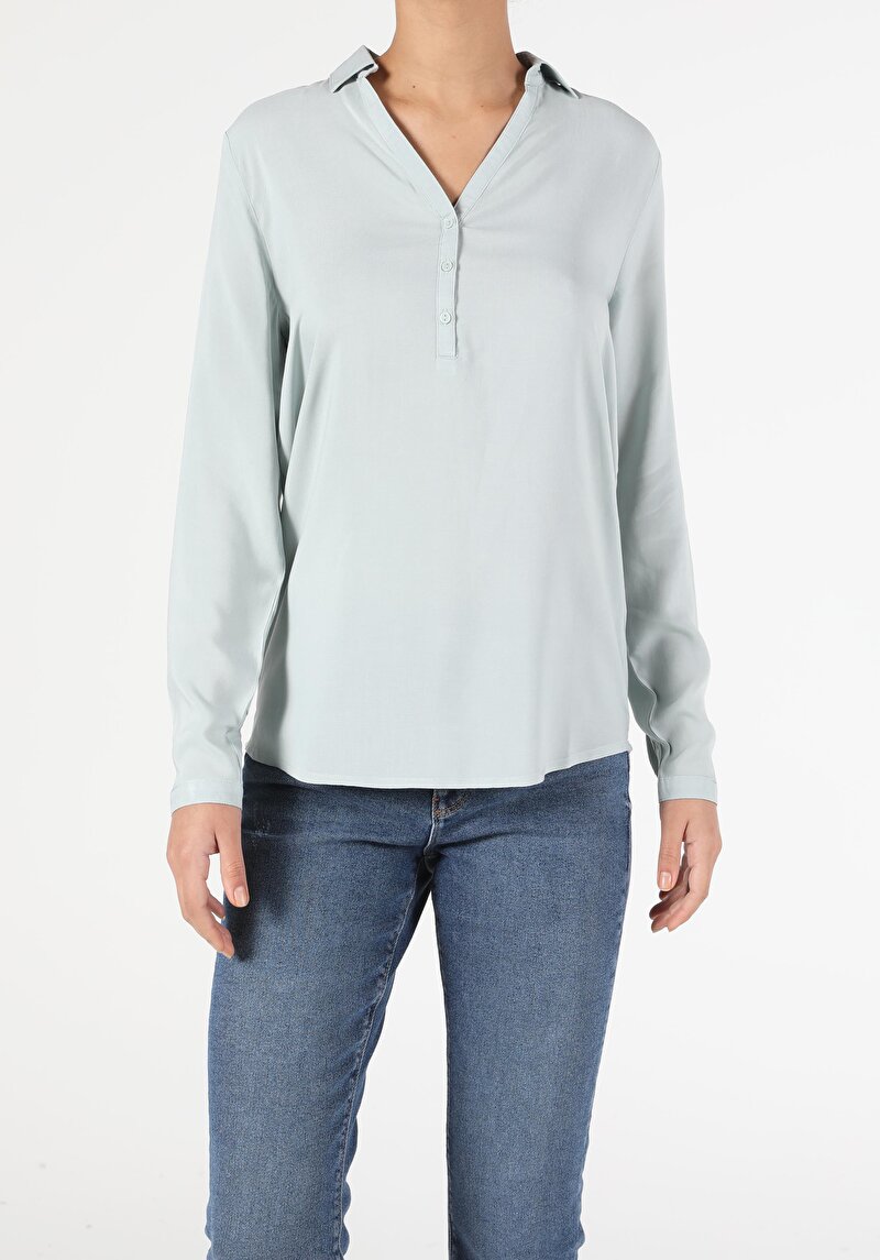 Показати інформацію про Сорочка З Довгим Рукавом Жіноча Зелена  Cl1047876