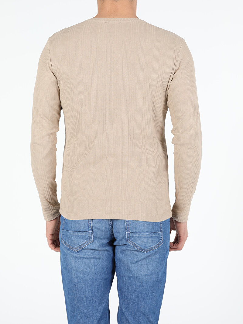 Показати інформацію про Футболка З Довгим Рукавом Чоловіча Бежева  Cl1050230