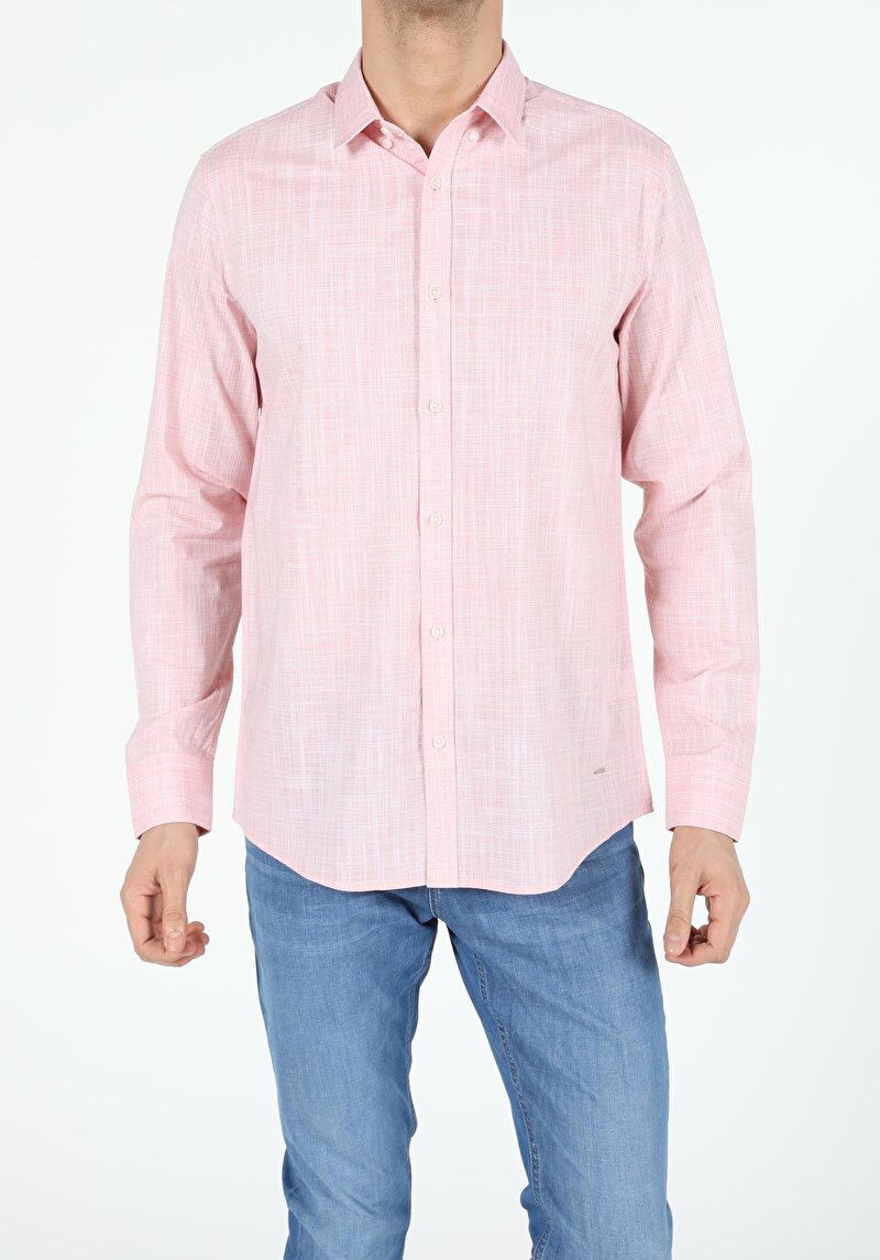 Показати інформацію про Сорочка З Довгим Рукавом Чоловіча Помаранчева  Cl1053685