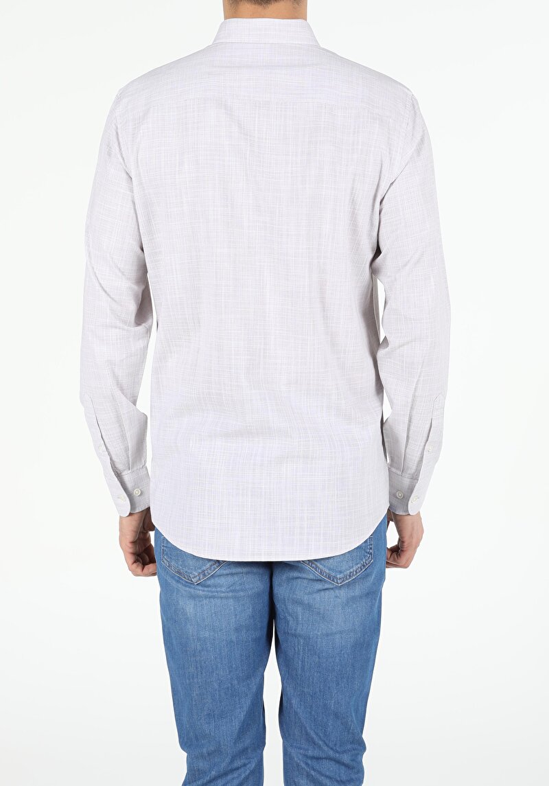 Показати інформацію про Сорочка З Довгим Рукавом Чоловіча Бежева  Cl1053685