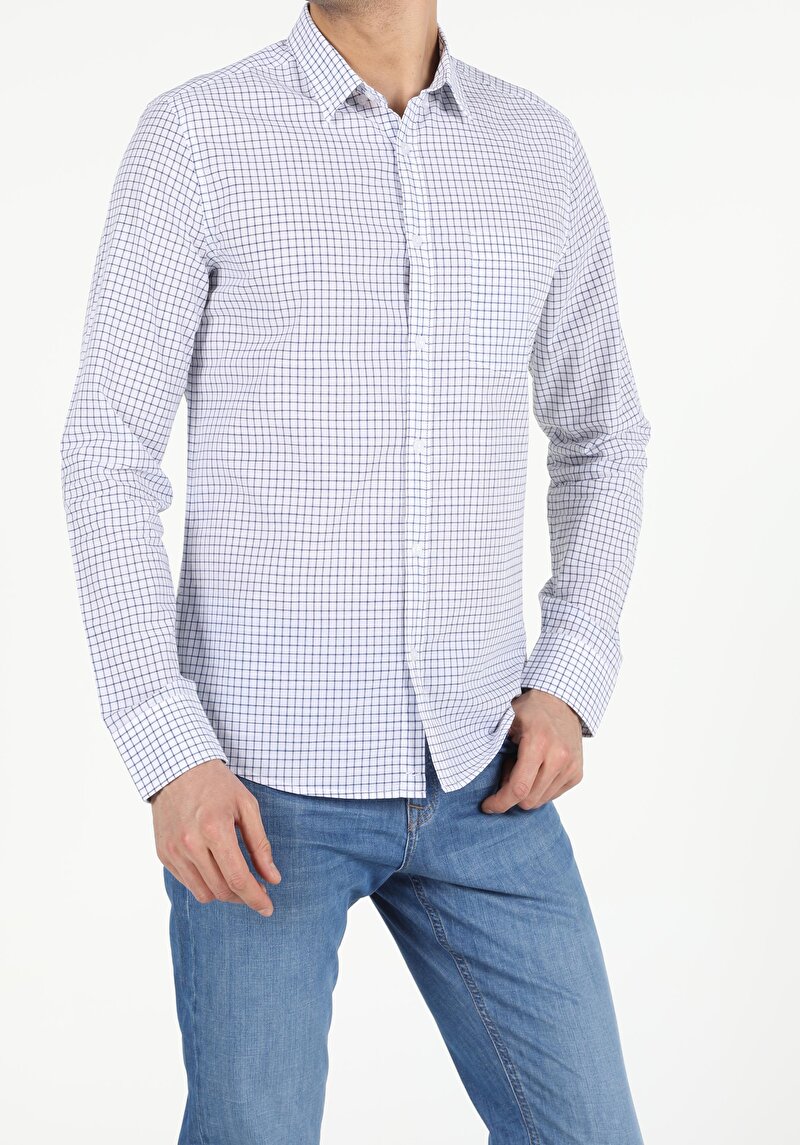 Показати інформацію про Сорочка З Довгим Рукавом Чоловіча Біла  Cl1053803