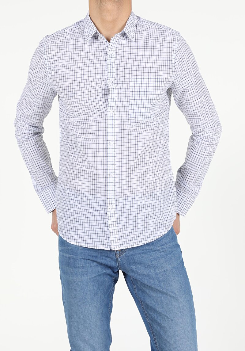 Показати інформацію про Сорочка З Довгим Рукавом Чоловіча Біла  Cl1053803