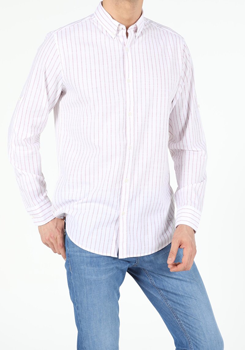 Показати інформацію про Сорочка З Довгим Рукавом Чоловіча Помаранчева  Cl1054061