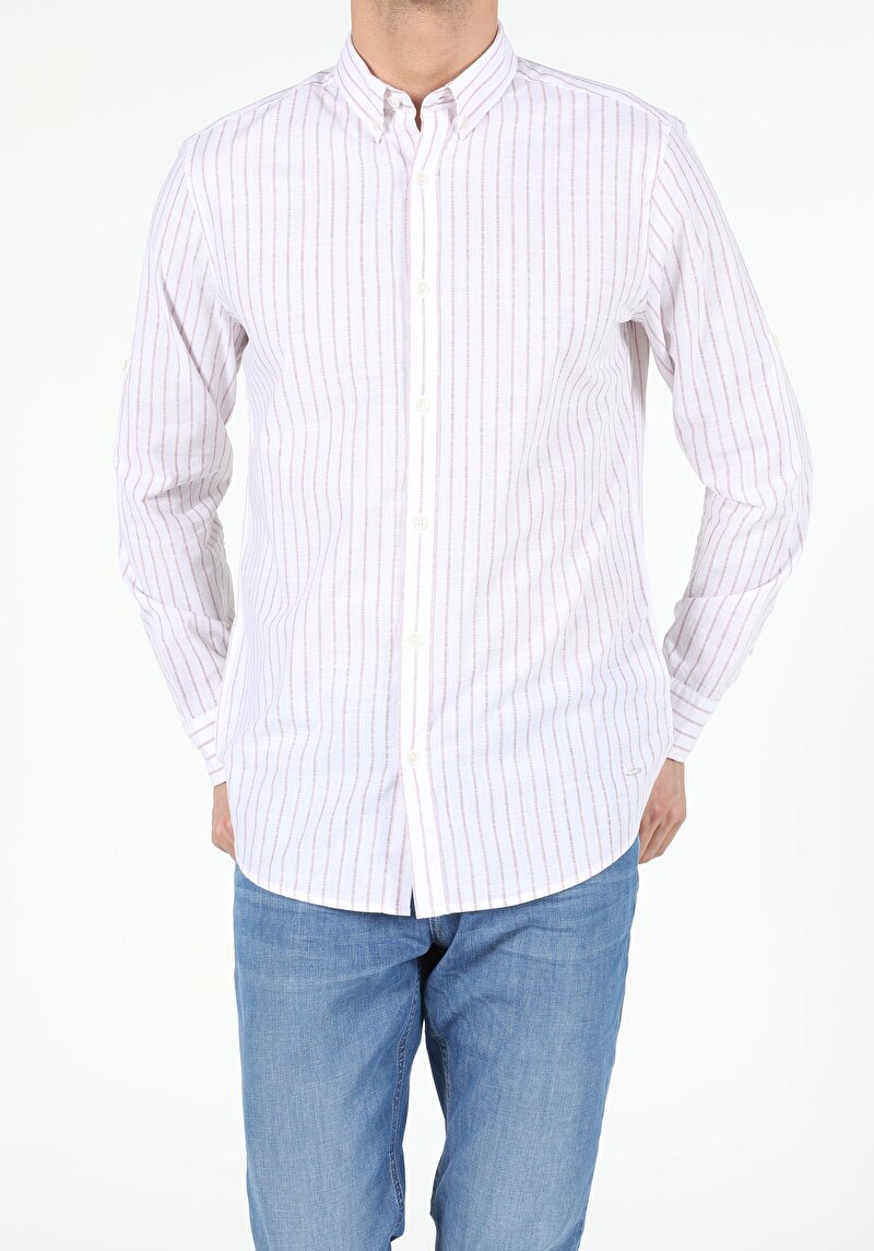 Показати інформацію про Сорочка З Довгим Рукавом Чоловіча Помаранчева  Cl1054061