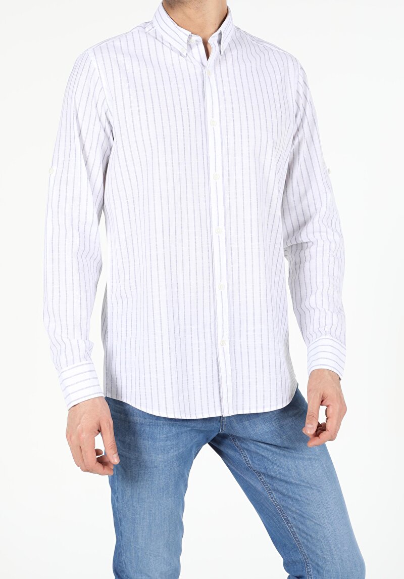 Показати інформацію про Сорочка З Довгим Рукавом Чоловіча Біла  Cl1054061