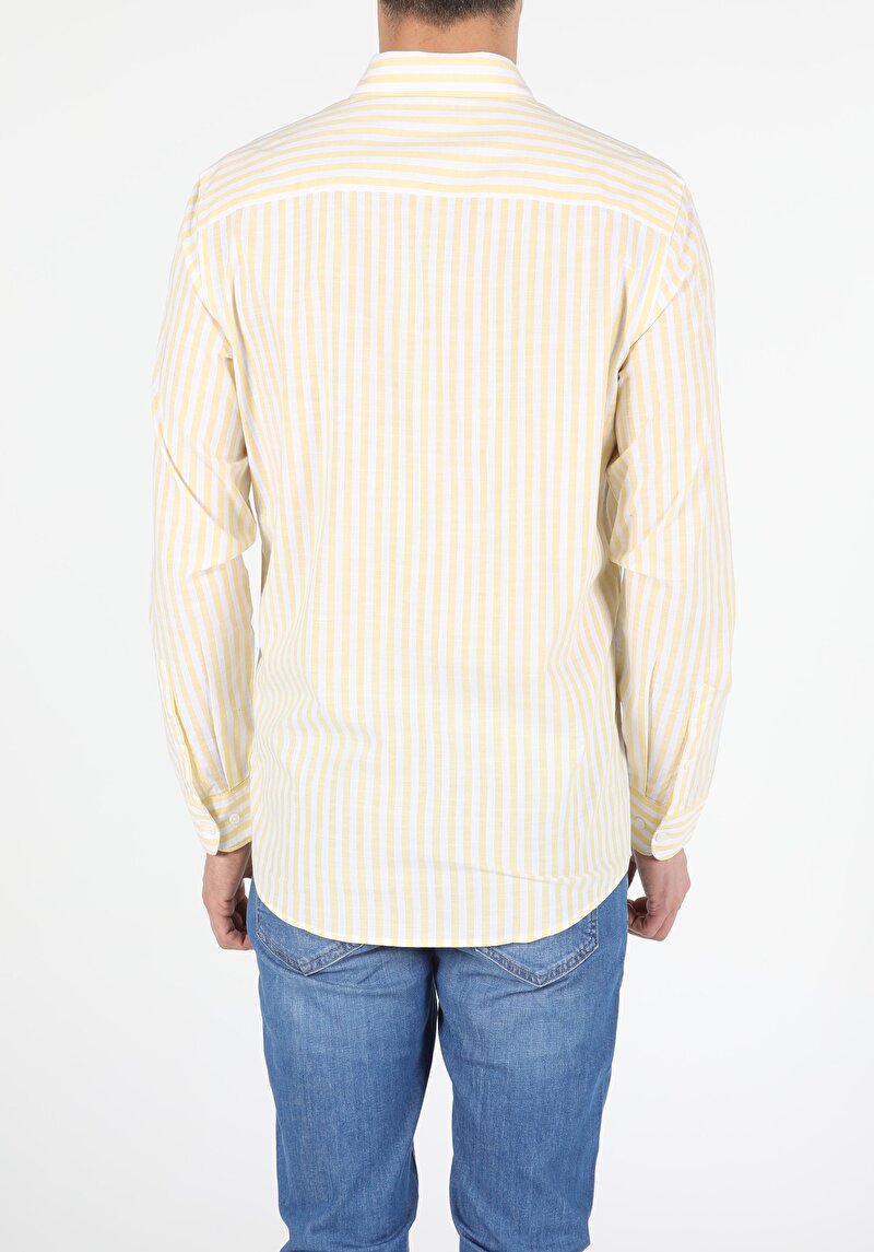 Показати інформацію про Сорочка З Довгим Рукавом Чоловіча Жовта  Cl1054242