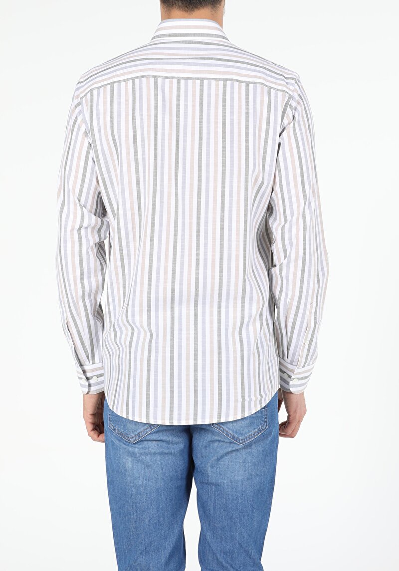 Показати інформацію про Сорочка З Довгим Рукавом Чоловіча Зелена  Cl1054248