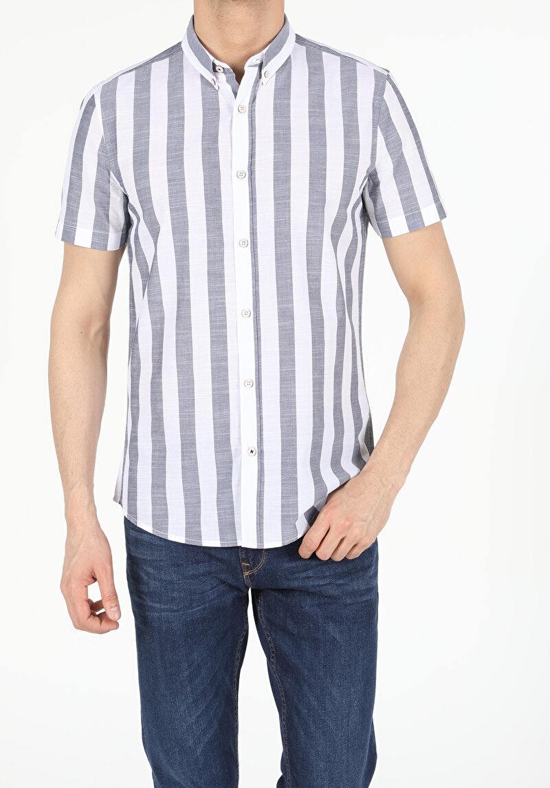 Зображення Сорочка З Коротким Рукавом Чоловіча Сіра  Cl1053800