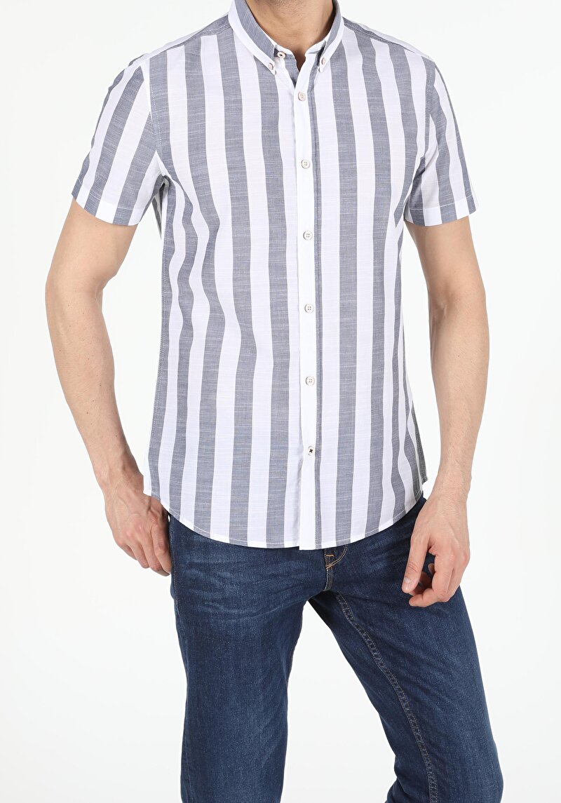 Показати інформацію про Сорочка З Коротким Рукавом Чоловіча Сіра  Cl1053800