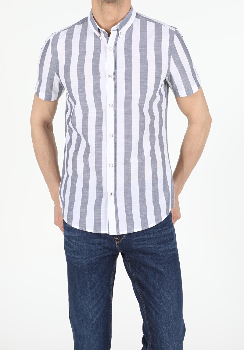 Показати інформацію про Сорочка З Коротким Рукавом Чоловіча Сіра  Cl1053800