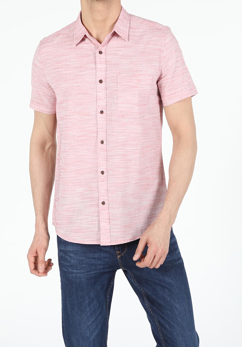 Показати інформацію про Сорочка З Коротким Рукавом Чоловіча Помаранчева  Cl1053964