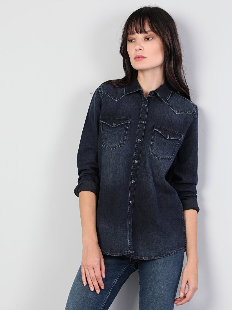 Показати інформацію про 550 Lında Сорочка З Довгим Рукавом Жіноча Вузького Крою Cl1041705