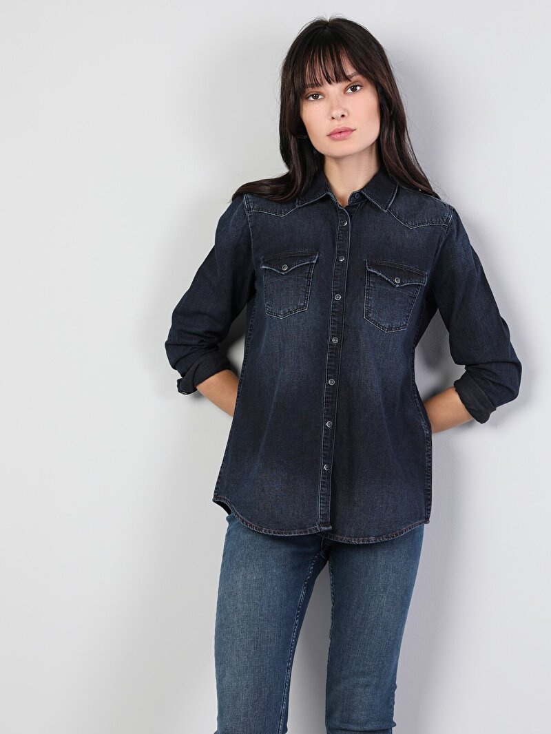 Показати інформацію про 550 Lında Сорочка З Довгим Рукавом Жіноча Вузького Крою Cl1041705