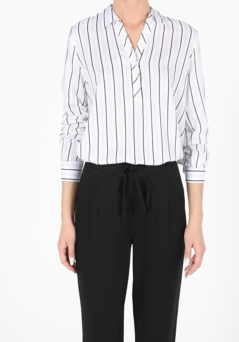 Зображення Сорочка З Довгим Рукавом Жіноча Біла  Cl1051603