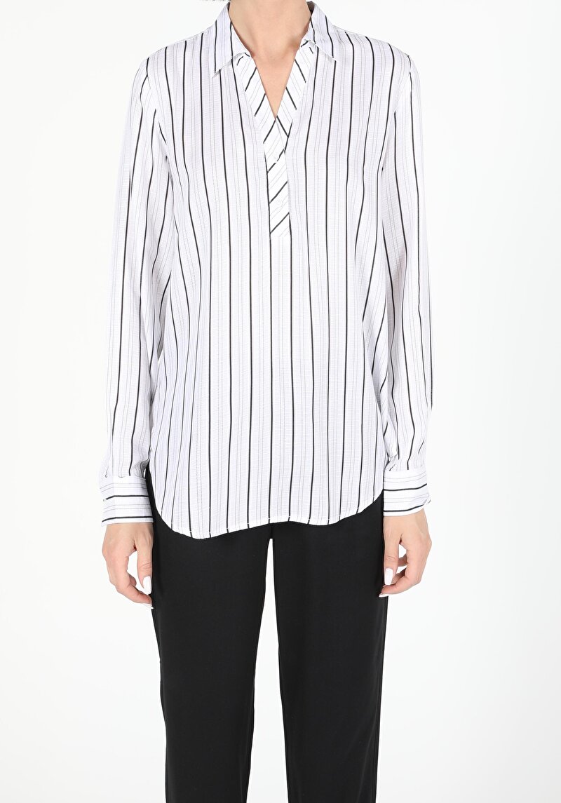 Зображення Сорочка З Довгим Рукавом Жіноча Біла  Cl1051603