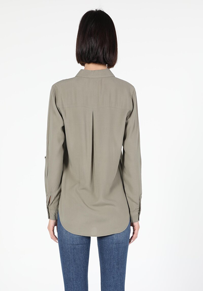 Показати інформацію про Сорочка З Довгим Рукавом Жіноча Зелена  Cl1050426