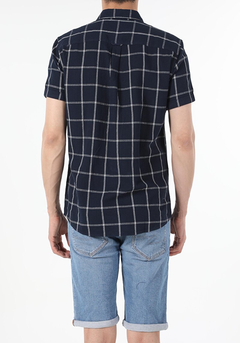 Зображення Сорочка З Коротким Рукавом Чоловіча Синя Cl1053791