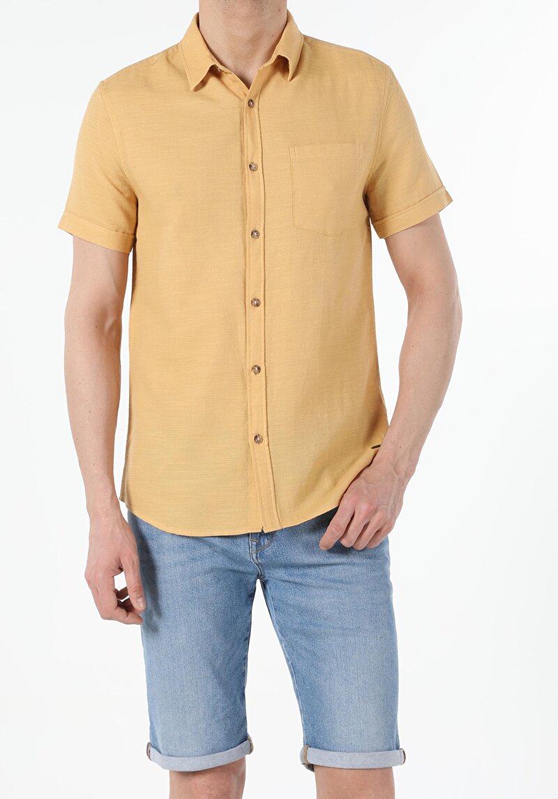 Зображення Сорочка З Коротким Рукавом Чоловіча Коричнева  Cl1054246