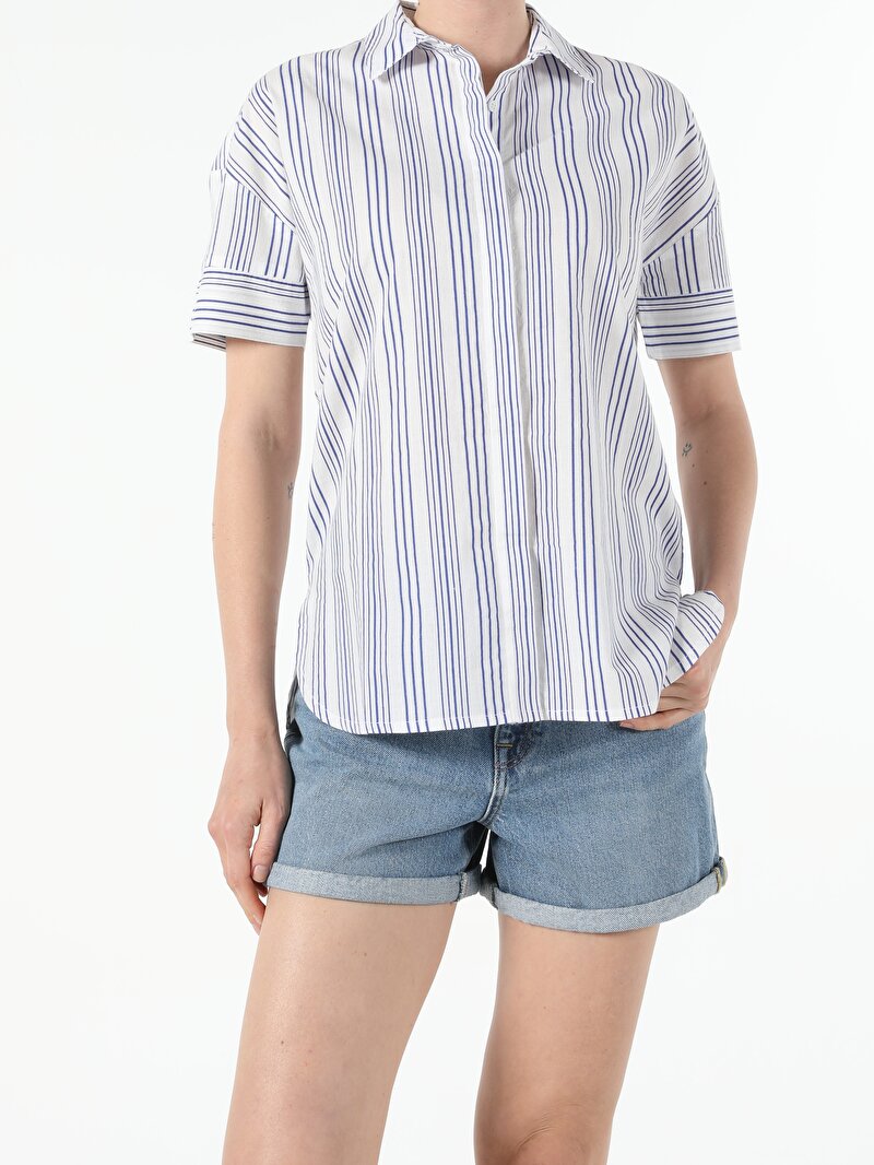 Зображення Сорочка З Коротким Рукавом Жіноча Біла Cl1054189