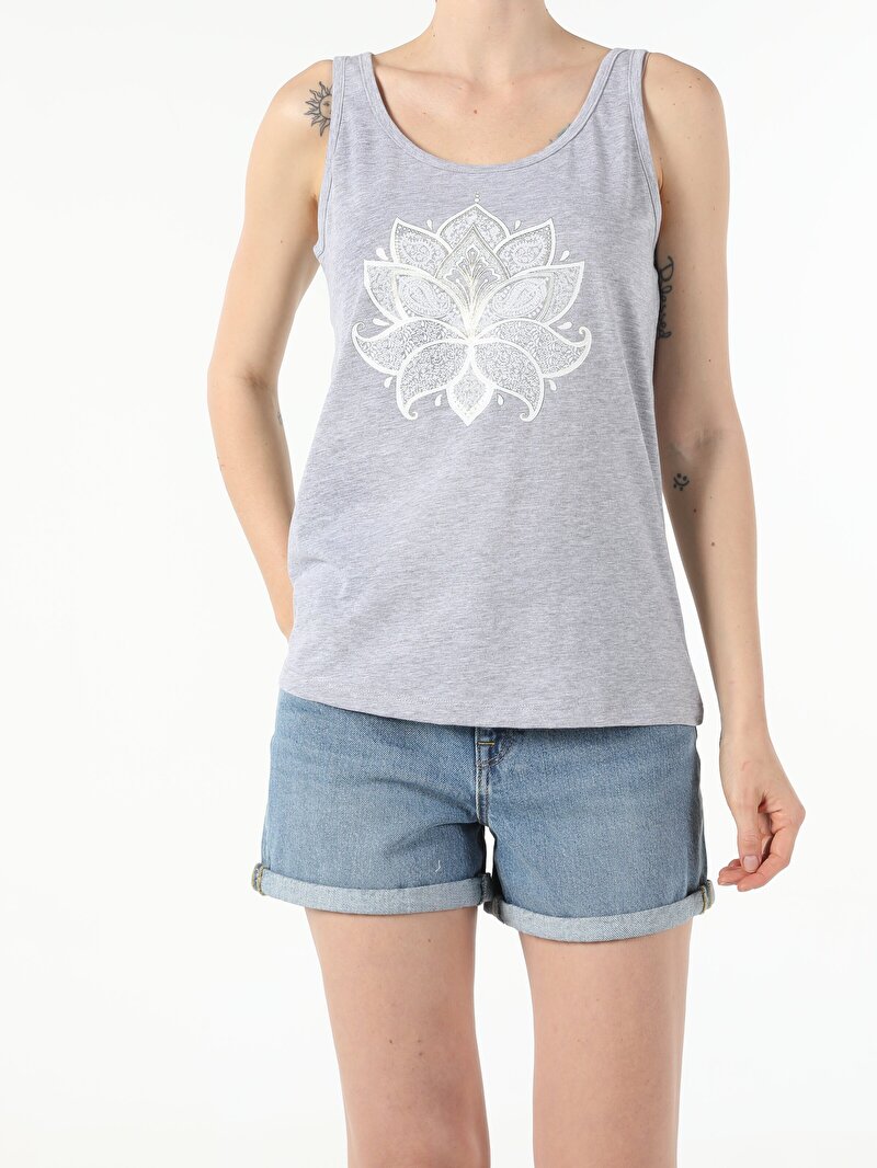 Показати інформацію про Майка Жіноча Сіра Класичного Крою Cl1054026