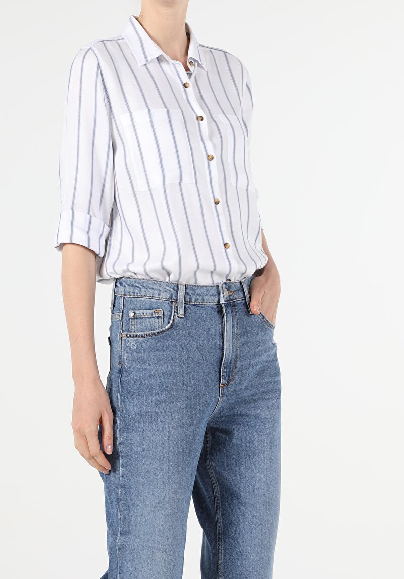 Показати інформацію про Сорочка З Довгим Рукавом Жіноча Біла  Cl1052375